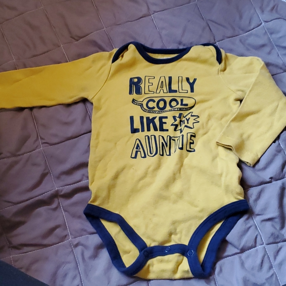 Graphic long sleeved onesie